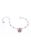 Shop_Manner_Pink Enamel Prism Ball Charm Bracelet _at_Aza_Fashions