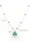 Manner_Green Enamel Chaos Charm Pendant Necklace _Online_at_Aza_Fashions