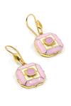 Shop_Manner_Pink Rose Quartz Sea Breeze Stone Embellished Earrings _at_Aza_Fashions