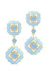 Shop_Manner_Blue Calcedony Serene Embellished Dangler Earrings _at_Aza_Fashions