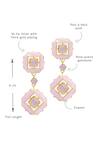 Manner_Pink Rose Quartz Serene Stone Embellished Earrings _Online_at_Aza_Fashions