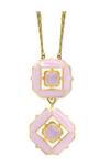 Manner_Pink Rose Quartz Deep Dive Stone Embellished Necklace _Online_at_Aza_Fashions