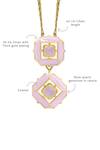 Buy_Manner_Pink Rose Quartz Deep Dive Stone Embellished Necklace _Online_at_Aza_Fashions