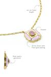 Manner_Pink Rose Quartz Song Of Summer Stone Embellished Necklace _Online_at_Aza_Fashions