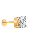 Buy_Divine Solitaires_Yellow Diamonds 18kt Gold Embellished Studs _at_Aza_Fashions