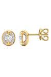 Buy_Divine Solitaires_Yellow Imitation Diamonds Kidney Bean Shaped Stud Earrings_Online_at_Aza_Fashions