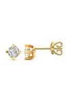 Buy_Divine Solitaires_Yellow Imitation Diamonds Gold Stud Earrings_Online_at_Aza_Fashions