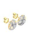 Shop_Divine Solitaires_Yellow Imitation Diamonds 18kt Gold Ribbon Bloom Stud Earrings_at_Aza_Fashions
