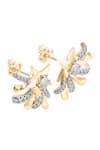 Shop_Divine Solitaires_Yellow Diamonds 18kt Gold Star Earrings _at_Aza_Fashions