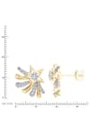 Buy_Divine Solitaires_Yellow Diamonds 18kt Gold Star Earrings _Online_at_Aza_Fashions