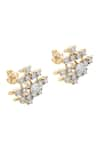 Shop_Divine Solitaires_Yellow Diamonds 18kt Gold Jaali Earrings _at_Aza_Fashions