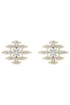 Divine Solitaires_Yellow Diamonds 18kt Gold Jaali Earrings _Online_at_Aza_Fashions