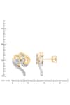 Buy_Divine Solitaires_Yellow Diamonds 18kt Gold Curved Earrings _Online_at_Aza_Fashions