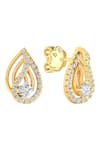 Buy_Divine Solitaires_Yellow Diamond 18kt Gold Studded Earrings _at_Aza_Fashions