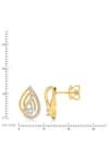 Buy_Divine Solitaires_Yellow Diamond 18kt Gold Studded Earrings _Online_at_Aza_Fashions