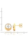 Buy_Divine Solitaires_Yellow Diamond 18kt Gold Round Cut Earrings _Online_at_Aza_Fashions