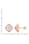 Buy_Divine Solitaires_Rose Gold Diamond 18kt Earrings _Online_at_Aza_Fashions