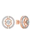 Buy_Divine Solitaires_Rose Gold Diamond 18kt Studded Earrings _Online_at_Aza_Fashions