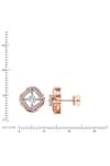 Shop_Divine Solitaires_Rose Gold Diamond 18kt Round Cut Earrings _Online_at_Aza_Fashions