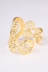 Buy_Totapari_Gold Plated Fibonacci Spiral Hand Cuff _Online_at_Aza_Fashions