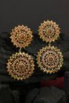 Shop_Totapari_Gold Plated Stone Heera Panna Dangler Earrings _at_Aza_Fashions