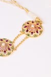 Buy_Totapari_Gold Plated Stone Heera Panna Floral Choker _Online_at_Aza_Fashions