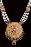 Shop_Totapari_Gold Plated Stone Heera Panna Rani Haar Necklace _at_Aza_Fashions