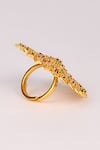 Buy_Totapari_Gold Plated Stone Heera Panna Floral Ring _Online_at_Aza_Fashions