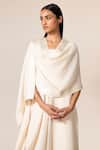 Buy_Ampm_Ivory Embroidery Naomi Wool Cord Work Scarf _at_Aza_Fashions