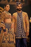 Buy_The Royaleum_Multi Color Silk Hand Embroidered Floral Darsh Jacket With Layered Kurta Set _Online_at_Aza_Fashions