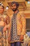 The Royaleum_Multi Color Silk Hand Embroidered Floral Darsh Jacket With Layered Kurta Set _at_Aza_Fashions