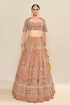 Buy_Kalighata_Yellow Raw Silk Hand Embroidery Floral Sweetheart Meghna Bridal Lehenga Set 