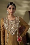 17:17 by Simmi Saboo_Gold Crush Shimmer Embellished Shell Round Anarkali _Online_at_Aza_Fashions