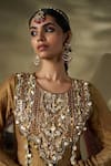 Buy_17:17 by Simmi Saboo_Gold Crush Shimmer Embellished Shell Round Anarkali _Online_at_Aza_Fashions