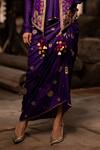 Pooja-Keyur_Purple Silk Woven Patola Jacket Open Ishi Skirt Set _Online_at_Aza_Fashions