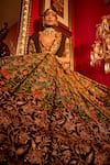 Buy_Angad Creations_Green Pure Silk Embroidery Aari Maharani Resham Bagh Bridal Lehenga Set _Online_at_Aza_Fashions