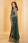 Buy_Archana Kochhar_Green Raw Silk Embellished Linear The Forest Slit Lehenga With Blouse _Online_at_Aza_Fashions