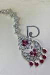 Prerto_Red Fuax Diamonds Heart Ruby And Choker Set _Online_at_Aza_Fashions