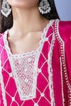 Samyukta Singhania_Pink Kurta Silk Embroidered Sequin Blunt V Palazzo Set _Online_at_Aza_Fashions