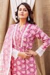 Buy_Missprint_Purple Kurta Modal Satin Printed Floral Notched Set _Online_at_Aza_Fashions