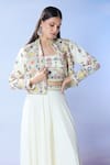 Shop_Samyukta Singhania_White Blouse Silk Embroidered Resham Jacket Collared Palazzo Set _Online_at_Aza_Fashions