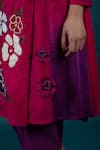 Shop_Svastih_Magenta Tunic Cotton Silk Applique Floral Adriana Ombre Embroidered With Pant _Online_at_Aza_Fashions