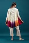 Shop_Svastih_Off White Tunic Cotton Silk Applique Floral Round Diana Embroidered With Pant _at_Aza_Fashions