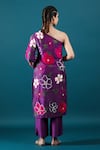 Shop_Svastih_Purple Cotton Silk Applique Floral Blossom Embroidered Tunic With Pant _at_Aza_Fashions