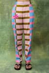 Buy_Doodlage_Multi Color Cotton Slub Stripe Round Gathered Tunic With Pant _Online_at_Aza_Fashions