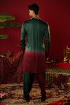 Shop_Pooja Bagaria_Green Silk Ombre Earthly Elegance Kurta With Draped Dhoti Pant _at_Aza_Fashions