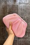 Buy_Boxwish By Bhumika_Pink Shimmer Finish Pleated Clutch _at_Aza_Fashions