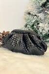 Buy_Boxwish By Bhumika_Black Cloud Soft Pouch Clutch Bag _at_Aza_Fashions