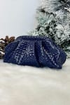 Buy_Boxwish By Bhumika_Blue Plain Cloud Soft Pouch Clutch Bag _at_Aza_Fashions