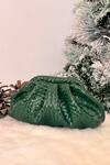 Buy_Boxwish By Bhumika_Green Plain Cloud Soft Clutch _at_Aza_Fashions